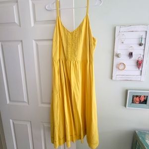 Yellow Linen Old Navy Dress XL